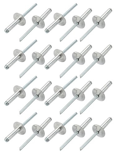 sourcing map 20Stk.Aluminum Offenes Ende Groß Flansch Blind Nieten 5mm x 20mm | Nieten