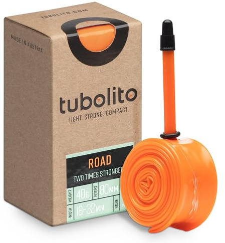 Tubolito Road 700C x 18-32mm Tube | Light, Strong & Compact | Rim & Disc Brake Compatibility | 2X Puncture Protection