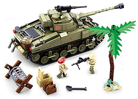 Schlacht um Tobruk WWII (790 Teile) [B0713], Spielset Klemmbausteine, Soldaten, mit Spielfigur, Army WWII, Sluban SL95583