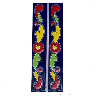 Hausnummern, spanische Keramik, 15 cm x 7,5 cm, Pfeffer Design (Enden, 2 Fliesenset)