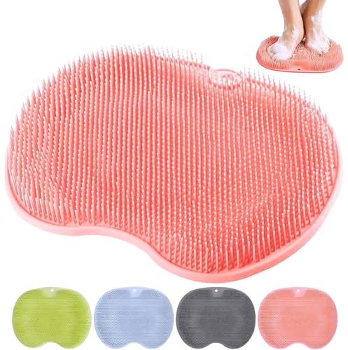 Rutschfestes Silikon Massagepad, Fußbürste Wäscher Massagegerät Dusche | Fußwaschmatte, Dusch Fußmassagegerät Scrubber, Silikon-Dusch Fußschrubber, Massager Reiniger mit Rutschfesten Saugnäpfen