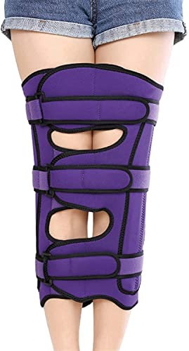 Samnuerly Bande de Correction des Jambes de Type O/X réglable Jambes arquées Genou Valgum Redressant Posture Correcteur Beauté Jambe Redressant Bandage pour Adultes Enfants (Lila L)
