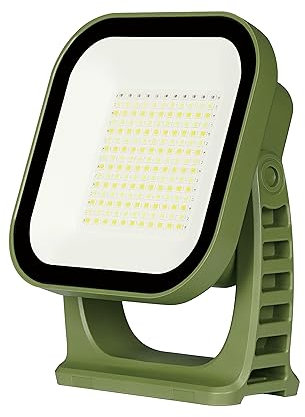 MOSLIGHTING - Luce da lavoro portatile 4000 lumen, impermeabile IP65, luci di lavoro magnetiche con supporto, 12000mAh, 1/4 di pollice PowerBank luci a LED ricaricabili, 1/4 di pollice luce di