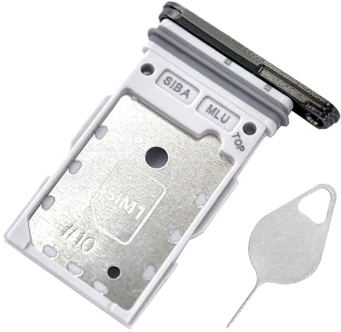 Galaxy S24 Ultra SIM Card Tray Dual Replacement S24 Ultra Sim Card Slot Holder for Samsung Galaxy S24 Ultra 5G 6.8 S928U1 SM-S928U Sim Card Tray Repair Part with Opening Needle (Titanium Black)