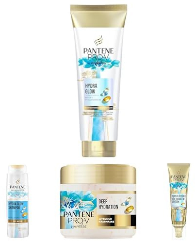Pantene Pro-V Miracles Hydra Glow Pflegespülung 160 ml + Shampoo 250 ml +Sorbet Haarmaske 300 ml + Leave-In Serum 70 ml