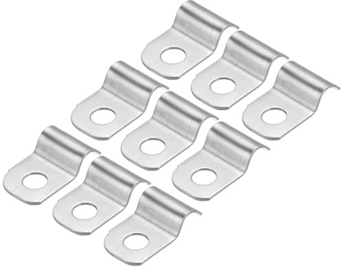 QUARKZMAN 60 Pièces de Collier de Serrage pour Tuyau Adapté pour du Tuyau en Acier Inoxydable 304 de 5/32 pouces (4 mm) avec 1 Trou pour la Fixation de Conduits ou de Tuyaux