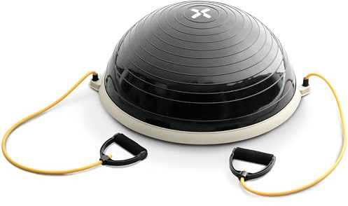 SportPlus Balance Ball Halbkugel inkl. Trainingsbänder, rutschfester Balance Trainer für Gleichgewicht & Stabilität, Trainer für Rehabilitation und Yoga, Nutzergewicht bis 120 kg