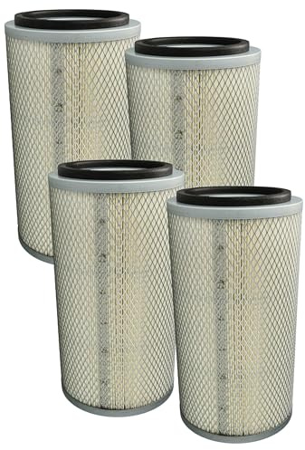 vhbw 4X Filterpatrone kompatibel mit Lincos LN-SBC990 Sandstrahlkabine - Papier-Filter mit Maschengitterkorb