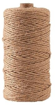100m Jute-Schnur Natur, Durchmesser 1mm, Braun Juteschnur reissfest für Garten Pflanzen Basteln