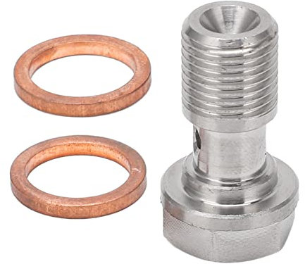 XHIKOWAT Frein à Boulon Banjo 7/16 Pouces 24 ,Empêche Les Fuites ,Limiteur en Acier Inoxydable ,Alimentation en Huile Turbo pour L'entretien du Véhicule