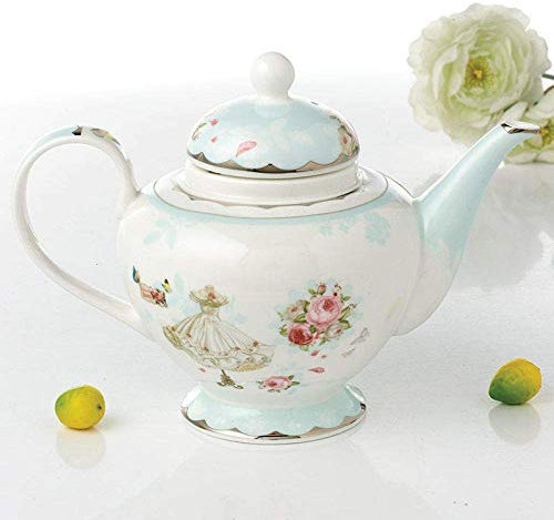 JKJZSALJ Teiere in Porcellana Bone China Teiere in Porcellana Bollitore per tè di Grande capacità Caffettiere in Ceramica Set di Stoviglie