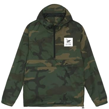 Surf Monkey Windjacke für Herren, recyceltes Polyester, wasserdicht und atmungsaktiv, Camouflage, XL