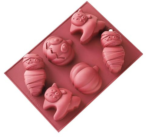 Halloween-Formen für Kerzen,Halloween-Formen - Schokoladenform Silikon - Pralinenformen, Backform für Fondant, zum Dekorieren von Süßigkeiten, Keksen, Eiswürfeln, Kuchen