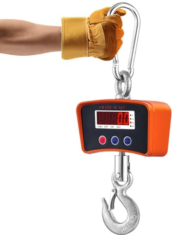 Bonvoisin Crane Scale 2200lbs/1000kg, Digital Hanging Scale, Rechargeable Heavy Duty Industrial Hook Scale, Readability 0.44 lbs/0.2kg with 3 Weight Units for Farm Hunting Large Luggage (GB)