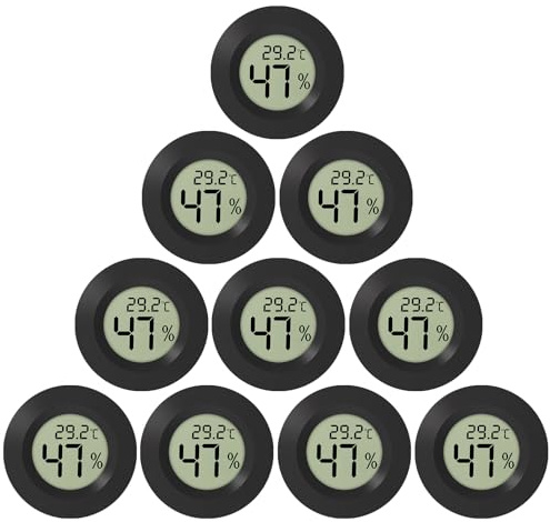 10 Stück Lcd Digital Thermometer Hygrometer, Thermometer Hygrometer, Hygrometer Innen, Luftfeuchtigkeitsmesser, Thermometer Innen, Temperature Humidity Meter Für Gewächshaus Keller
