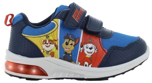 Leomil Paw Patrol Baskets Garçon Lumineuses Chaussure Enfant 27, Idéal pour l'école et Les Loisirs, Bleu