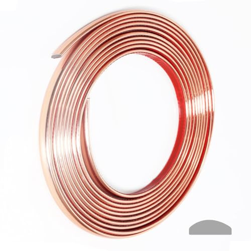 GKKBUFF - Tira adhesiva autoadhesiva 3D de oro rosa para borde de pared, pelar y pegar, costura decorativa para techo/esquina/espejo/muebles/armario/hogar y decoración de coche (1.2CM*5M/0.47IN*16.4FT