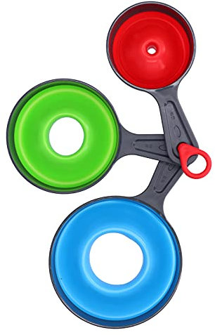 Embudo para Conservas, Boca Ancha, Boca Estrecha, Embudo de Cocina Plegable Antiescaldaduras con Diseño Plegable, Juego de Embudo de Cocina para Mermelada Casera, Aceite