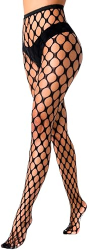 ITERDIN Sexy Fishnet Stockings For Women Black Fishnets Tights Womens Pantyhose High Waist Stockings