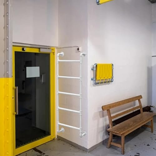 TYHAYJYK Feuerwehr- und Rettungsleiter, Notausstiegsleiter für den Keller, Fensterschacht-Ausstiegsleiter, Fluchtleiter, Sicherheits-Kletterleiter für Etagenbetten, Wandtrittleiter für Dach