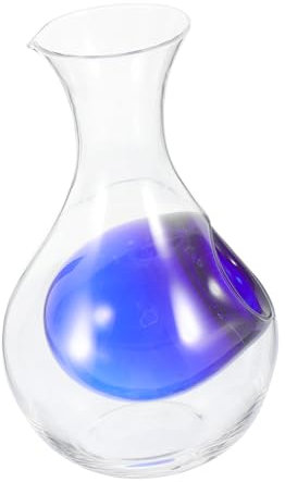 IMIKEYA Decantador De Vino De Vidrio Azul Con Diseño Para Hielo Para Decantar Vino Tinto Para Fiestas y Eventos Casa Decantador Rápido De Licor