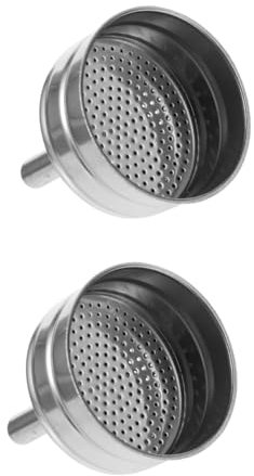 TOPPERFUN 2 Piezas Embudo cono filtro de cafe plateado verter el filtro de café colador de malla Fiesto inoxidable Accesorio taza de filtro de café de acero inoxidable filtros de café Plata