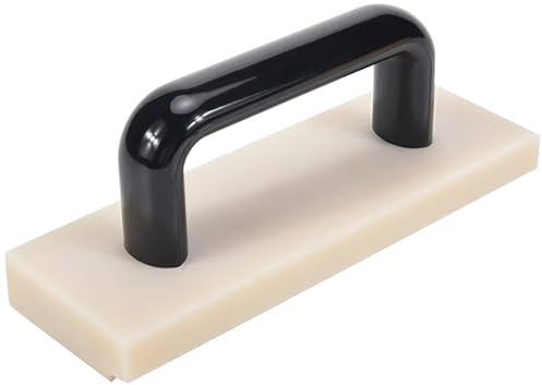 Blocco Battente per Pavimenti in Vinile da 200 mm, con Ampia e Comoda Maniglia, Viti Integrate, Non Danneggia il Pavimento, Utensile per Pavimenti in Laminato (Bianco)