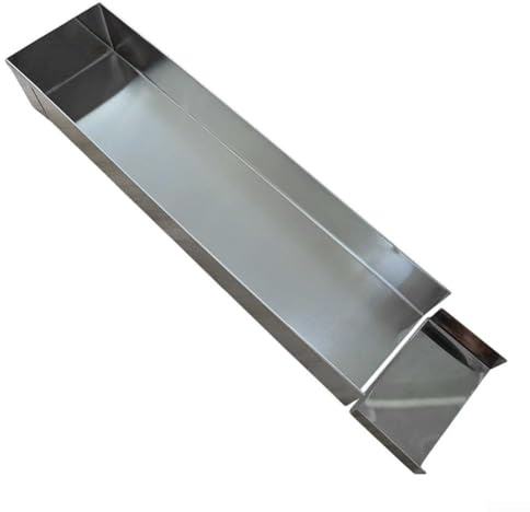 Volakebeing Moldes rectangulares de acero inoxidable para tiramisú de 40 x 10 cm, molde para hornear con tapa extraíble, apto para lavavajillas, herramienta de cocina para hornear postres en capas