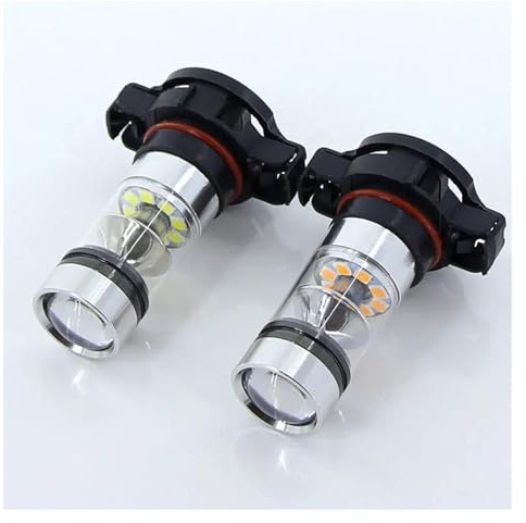 CMGGMKEZDP Para Peugeot 2008 206 207 CC SW 208 3008 MPV 5008 2009-2017 2018 Luz De Niebla Bombilla Lámpara Canbus Sin Error PSX24W 2504 Faros antiniebla(2 piezas blancas)