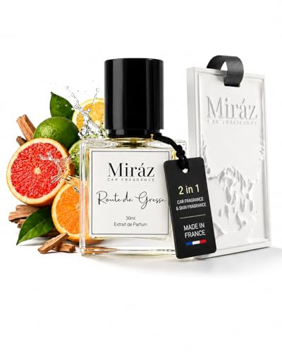Autoduft mit Neroli, Bergamotte & Weihrauch – Luxus Auto Parfum mit Duftstein für 6 Monate Duft I 2in1 Premium Auto Parfüm für Innenraum & Haut I Auto Lufterfrischer