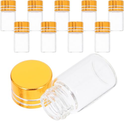 SOIMISS 50pièces Flacons Verre Petit Transparent pour Huile Essentielle Récipient Échantillon Pot Vide Voyage Parfum Vinaigre