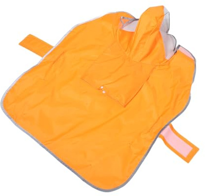 VILLFUL husdjur regnrock hundregnjacka med koppelhållare husdjursregnrock med huva hundregnjacka med ryggsäck hund regnutrustning Regnrock för små hundar PVC Orange