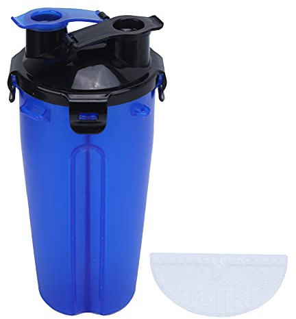 Vaso de Agua portátil Mavaol para Mascotas, Ideal para Viajes, para Perros y Gatos. Ligero, para Exteriores. (Blue Water Flakes Single Cup)