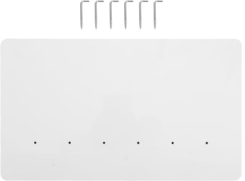 Angoily Colgador Multifuncional de 12 Mm con 6 Agujeros para Sublimación Panel de Exhibición Decorativo de Mdf Blanco para Llaves y Ropa Adecuado para de Tienda y Hogar