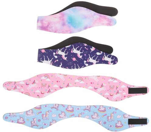 HEANUJJ 4 Fasce per Nuoto Regolabili in Sbr Spesse Protezione Orecchie per Piscina e Doccia Accessori per Nuoto Uomo Donna