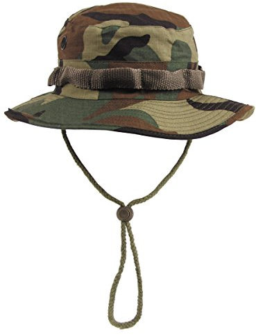 MFH Buschhut US mit Kinnband GI Boonie Rip Stop, L, Woodland