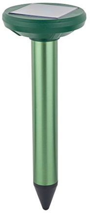 Dehner Solar Maulwurfschreck, Ø 10.5 cm, Höhe 28 cm, Alluminium/Kunststoff, grün