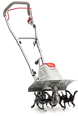 IKRA motozappa motocoltivatore elettrica FEM 1500, larghezza di lavoro flessibile 17-45cm, profondità di lavoro fino a 23cm