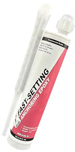 Akona Fast-Setting Anchoring Epoxy - Anchoring Epoxy for Concrete, Rebar, Steel, Masonry, Bolts, & More, High Strength Caulking Adhesive, Stops Water Leaks (8.45 Ounces, 1)