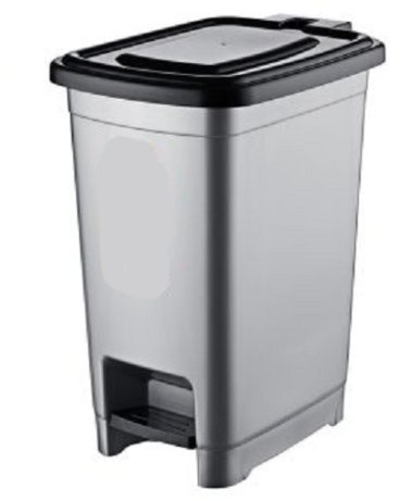 Usave 10 LITRE PEDAL BIN GARDEN KITCHEN BATHROOM TOILET RUBBISH DUSTBIN WASTE PAPER BINS (Silver)