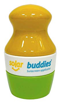 Solar Buddies Sunscreen Applicator - Single Green - Refillable Roll on Sponge Sunscreen, Suncream & Lotion Applicator For Kids, Adults & Families - Holds 3.4fl oz, Perfect Size for Travel
