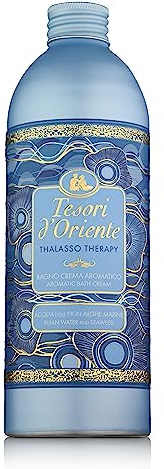 Tesori d'Oriente - Cremebad Thalasso Therapy, Schaumbad mit Extrakt aus Wasser der Fidschi-Inseln und Meeresalgen, reinigt die Haut und spendet Frische und Feuchtigkeit, 500 ml