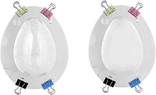 Bprtcra Easter Egg Large Size Chocolate Cake Mold, 3D Dinosaur Egg Silicone Molds, White, 2 PCS