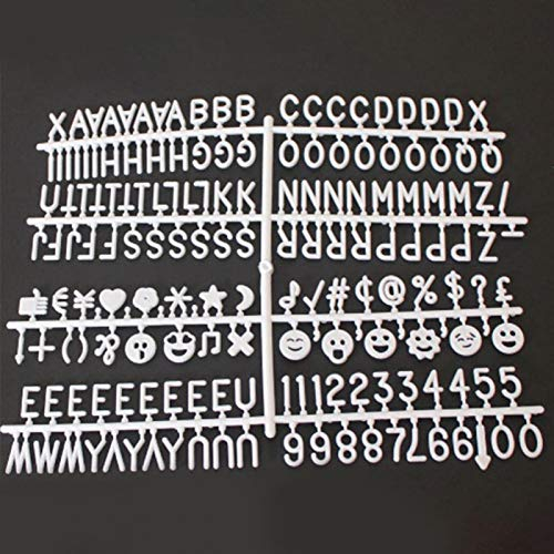 MOVKZACV 3/4 Inch Letters for Flet Letter Boards, includes Letter, Numbers, Characters, Alphabets and Emojis for letterboard, Word Board, Message Board, Letter Sign, Changeable