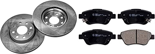 febi bilstein 28177 Bremsscheibensatz, 2 Bremsscheiben & 16627 Bremsbelagsatz mit Schrauben, 1 Stück