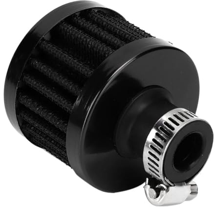 Yctze Filtre de reniflard de carter Filtre à air Diamètre extérieur 20MM Mini filtre d'admission d'air de voiture Couvercle de soupape de ventilation de carter Filtre de reniflard universel (noir)