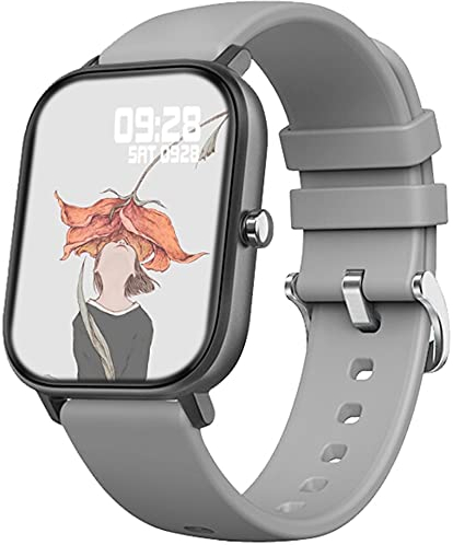 findtime Smartwatch Fitness Armbanduhr mit personalisiertem Bildschirm Sportuhr Musik Kamera Puls Schrittzähler Fitnessuhr Herren Damen Smart Watch für Andriod iOS kompatibel Grau