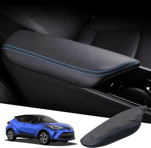 GAFAT Compatibile con Toyota C-HR/Hybrid 2016-2023 Copertura per Bracciolo Console Centrale, CHR 2023 Protezione per Braccioli, in Pelle PU, C-HR Accessori (Nero)