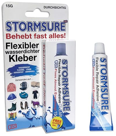 Stormsure Flexibler Reparaturklebstoff 15g Klar- Hochleistungsfähiger Wasserfester Klebstoff,Ultra-Haltbar,Hochfest und Temperaturbeständig