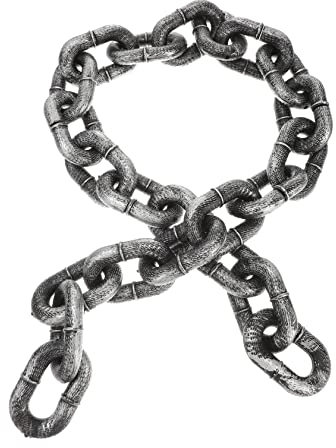 KOMBIUDA Kunststoff Halloween Deko Kette Realistische Fake Chain Für Halloween Party Lange Kette Für Gruselige Dekoration Für Cosplay Und Spooky Atmosphäre Hochwertige Requisite Für